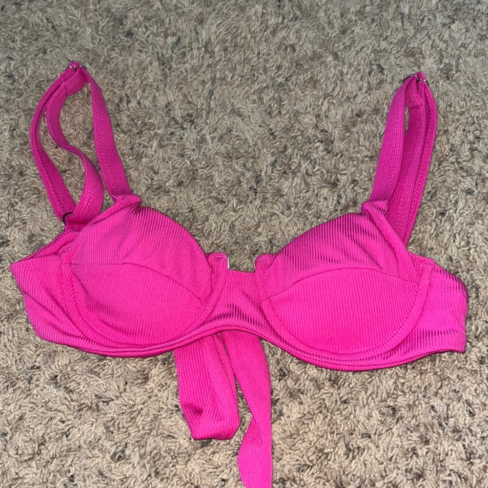 Shein hot pink underwire bikini top
